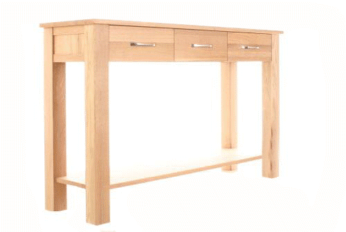 Mobel Oak Console Table | Solid Wood Console | Hall Table